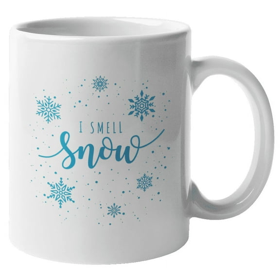 I Smell Snow Christmas Holiday & Winter Coffee & Tea Mug Cup or Stuff (11oz)