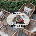 thumbnail image 3 of Round Fitted Tablecloths with Elastic Edge Christmas Cow Flower Truck Waterproof Table Cover for Kitchen Dining Party Decor,36" - 44", 3 of 9