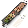 thumbnail image 1 of Patiojoy 39.5" Extra Large Electric Griddle Portable Teppanyaki Grill with 2 Cooking Surface 4-Level Thermostat Control & Removable Drip Tray, 1 of 10