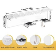 LandHope Wall Mount Holder Compatible with Dyson Airwrap Styler Accessories Acrylic Storage Holder