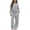 Gray, variant on Cethrio Girls Athletic Outfit Sets, Running 2 Piece Long Sleeve Casual Girls' Clothing Sets Hot Pink Size 7-8 T