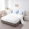 thumbnail image 5 of Manfei Polka Dots Bowtie Bedding Comforter Set 7-Piece, Blue White King Bedding Sets for Girls, Girly Bow Ribbon Bed Sheets, Super Cozy Bedroom Decor, 5 of 8