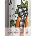 thumbnail image 6 of Orange Pumpkins Sheer Curtains 45 Inch Length 2 Panels Set for Living Room/Bedroom, Polka Dot Bow Fall Maple Leaves Plaid Curtain Sheers Drapes Rod Pocket Curtains Window Treatment Set 52''x45''x2, 6 of 7