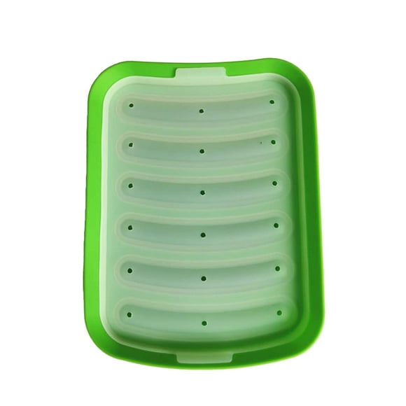 Yhmxh Utensilios de cocina Moldes para salchichas y jamón con gel de sílice espesados, 6 unidades, con tapa, para hornear salchichas Muebles para cocina Accesorios de cocina