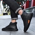 thumbnail image 7 of Domuza Hand Stitched Leather Men's Chukka Ankle Boots, Classic Lace-Up Mid Top Casual Shoes, Built-In Arch Support Wide Toe Design, Waterproof Non-Slip Durable Sneakers Black 8 (EU-41), 7 of 7
