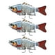 thumbnail image 1 of Soidarity Paquete de 3 señuelos de pesca de plástico de agua salada cebo falso atracción al aire libre Swimbaits artificiales Crankbait accesorio 10cm Pescar tipo 3 Soidarity OD023723-03, 1 of 6