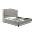 thumbnail image 5 of Jennifer Taylor Home Coverley Tufted Wingback Platform Bed King Silver Grey, 5 of 15