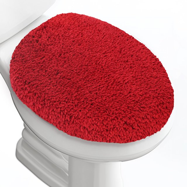 Funda para tapa de inodoro Baahrnom, lujosa, de microfibra suave