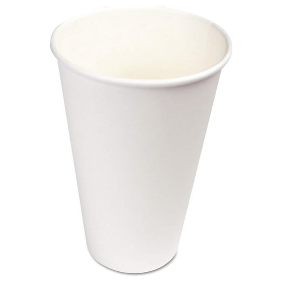 DaiZuY WHT16HCUP Paper Hot Cups, 16 oz, White, 1000/Carton