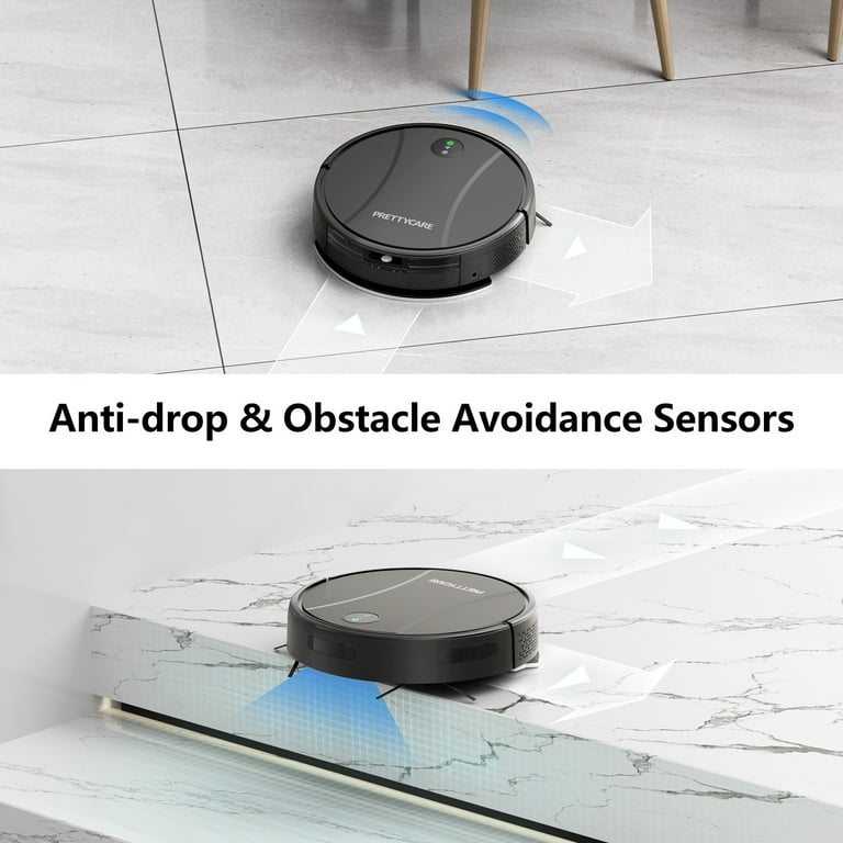 Prettycare Robot Vacuum and Mop Combo,2 in 1 Mopping Robot Vacuum Cleaner with 3000Pa Suction,Slim Robotic Vacuum,Self-Charging,APP/Remote/Voice Control,Ideal for Pet hair,C2