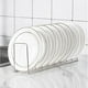 thumbnail image 4 of Organizador de Platos de Acero Inoxidable | Estante de almacenamiento para encimera de cocina | Soporte de tazón vertical compacto, resistente a la oxidación, duradero 11.8x2.75x3.9in | Vajilla que, 4 of 8