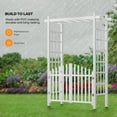 thumbnail image 5 of Ktaxon PVC Garden Arch 7Ft Garden Arch Arbor w/ Door for Climbing Plant Outdoor Wedding, 5 of 7