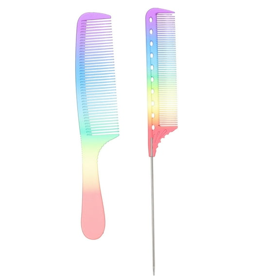LEORX Hair Comb Set Assorted Color 2Pcs Salon Use