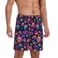 thumbnail image 2 of Sikiie Skull rainbow star mushroom Mens Pajama Shorts, Lightweight Lounge Pant with Pockets Soft Sleep Pj Shorts for Men3X-Large, 2 of 6
