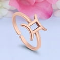 thumbnail image 2 of 7mm - Gemini Zodiac Sign Toe Band Ring 925 Sterling Silver Thin Adjustable Stylish Rings for Women, 2 of 5
