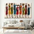 thumbnail image 4 of People Art Canvas, Ethnic Art, Oil Painting Print, African Printed, Masai Wall Art, Abstract Art, Retro Canvas, Canvas Wall Decor - 3P-Rolled Canvas, 4 of 9