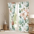 thumbnail image 3 of jejeloiu Rustic Pumpkin Black Out Curtains,Autumn Fall Leaves Curtains Pack of 2 (42x63 Each),White Teal Orange Bedroom Curtains For Adult,Super Cozy Room Decor, 3 of 6