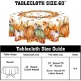 thumbnail image 2 of Nappe d'Automne Ronde 60 Pouces Action de Grâce Récolte d'Automne Orange Citrouille Nappe d'Extérieur Feuille d'Érable Housse de Table pour Cuisine Salle à Manger Fête des Fêtes Extérieur Maison Déco d'Automne, 2 of 7