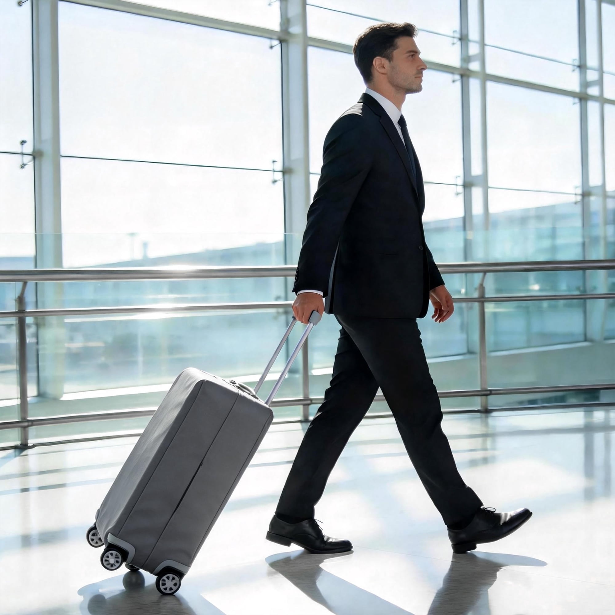 Unique Bargains High Elasticity Luggage Cover for Suitcases Bags Gray Extra Large