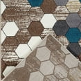 thumbnail image 5 of Luxe Weavers Beige Aqua Modern Geometric Area Rug 5'x7' Size Carpet, 5 of 7