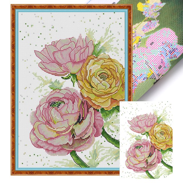 Hilo de Bordar de Algodón Wdftyju Punto de Cruz 14CT 23x33cm