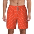 thumbnail image 2 of Picia Salmon Fish Meat pattern Mens Swim Trunks with Compression Liner Stretch Beach Shorts Quick Dry with Zipper Pockets No-Chafing Board Shorts-X-Large, 2 of 9