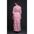 thumbnail image 3 of Bimba Rayon Rose & Ranunculus Floral Womens Printed Side Slit SummerDressLong Maxi Gown-Small, 3 of 6