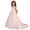 Pink, variant on Girls Solid Color Satin Flower Girl Dress Sleeveless Pleated Train Gown for Wedding and formal Events Size:8 Years