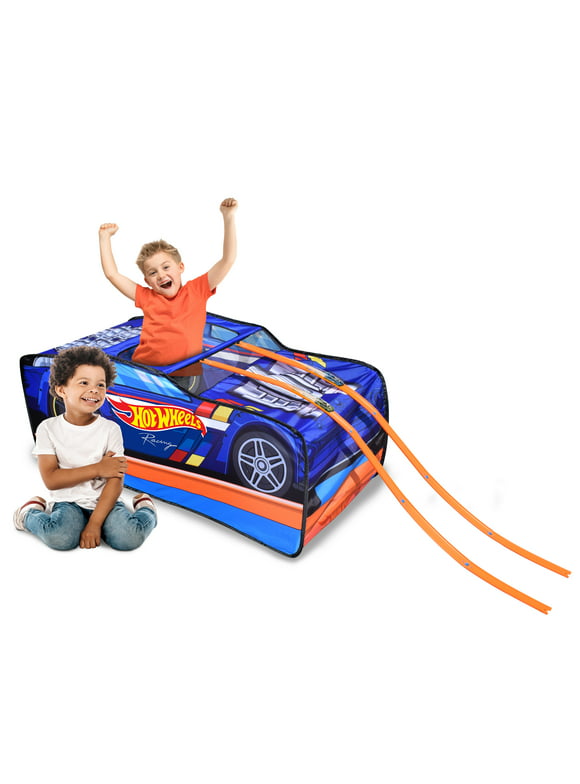 Hot Wheels Toy Pop-up Tent, Track & 2 Cars, Polyester, in & Outdoor, Children Unisex, Ages 4+