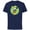 Navy, variant on Disney Mickey Mouse Unicycle Mardi Gras Carnival Holiday - Short Sleeve Cotton T-Shirt for Adults - Customized-Black