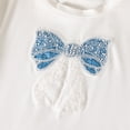 thumbnail image 6 of Little Girls Clothes Summer Outfits Solid Short Sleeve Shirt Top Loose Ruffle Shorts 2 Piece Clothing Sets Size 7-8T, 6 of 8