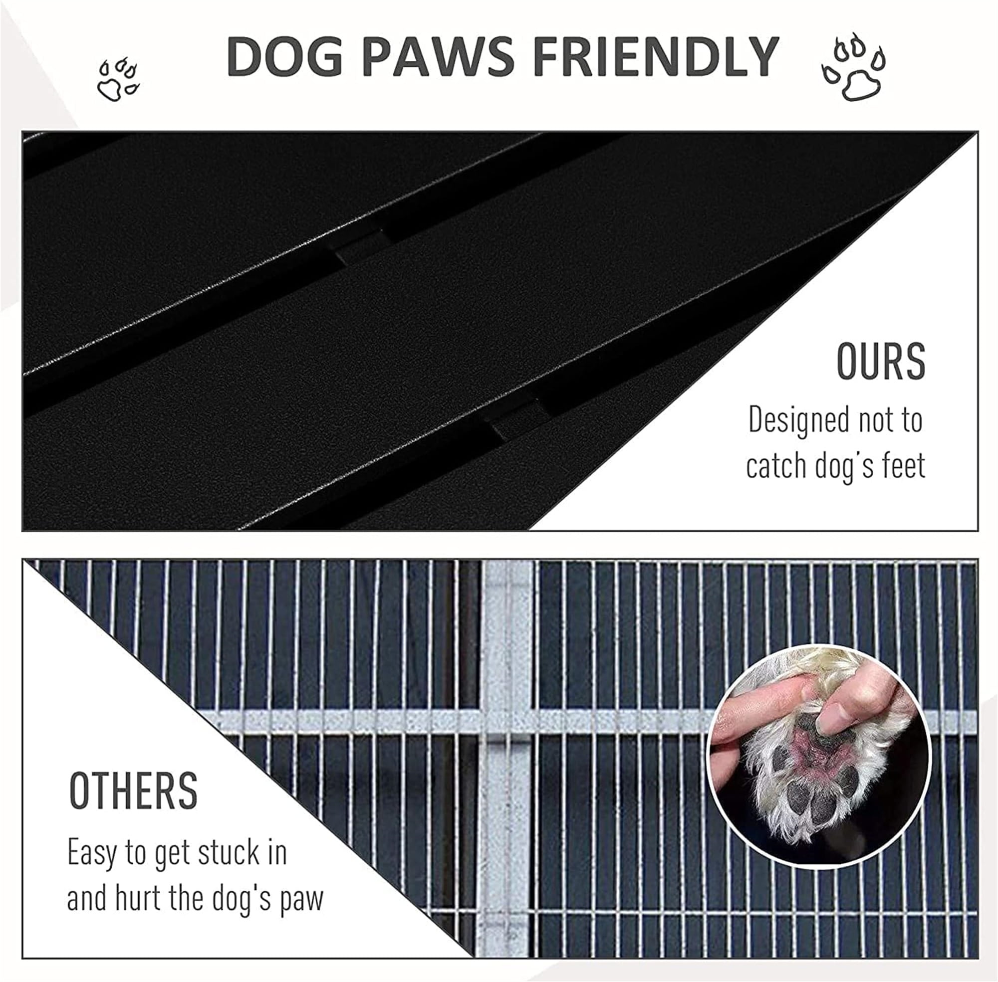 Aukfa 43/47/51 in Heavy Duty Indestructible Dog Crate, House Shape Escape Proof Dog Cage Kennel with Lockable Wheels & Removable Tray