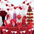 thumbnail image 5 of AZXY 4 Pcs Pre-Assembled Valentine's Day Red Pink & White Heart Paper Flag Garland Banner, Handcrafted Romantic Decor for Bedroom Office Party Window Holiday Decoration, Outdoor Home Hanging Decor, 5 of 6