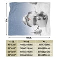 thumbnail image 3 of Kll Fleece Blanket Plush Throw Blanket Snowman And Christmas Tree,Soft Fuzzy Cozy Flannel Blanket For Couch Sofa Bed.(60"X50"), 3 of 9