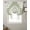 Green, variant on Sage Green Striped Balloon Curtains - Bedroom/Front Door/Bathroom, 63 Inch Length, White Stripes, Farmhouse Tie Up Curtains