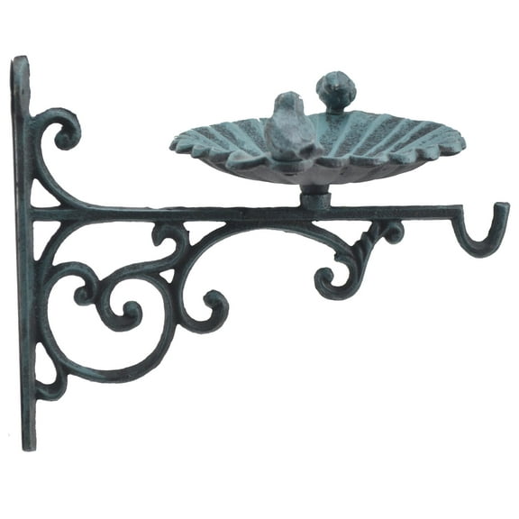 Plant Hanger Bird Bath Or Feeder - Verdigris Color - 10.25" Deep