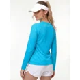 thumbnail image 4 of QUALICOS Camisetas de Protección Solar para Mujer UV SPF UPF 50+ Manga Larga Rash Guard Pesca Correr Secado Rápido Livianas, 4 of 5