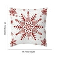 thumbnail image 3 of CaiYueKe Snowflakes Christmas Pillow Covers 18X18 Inch Xmas Snow Flakes Square Couch Pillow Cases Winter Holiday Decorative Throw Pillows Home Decor For Room Bedroom Sofa Couch Cushion, 3 of 7