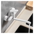 thumbnail image 3 of Mop Pool Faucet White Kitchen Tap Brass Sink Faucet Wall Mounted Kitchen Faucet Single Handle Washing Basin Hot & Cold Mixer Tap ,Effortless Installation, 3 of 6
