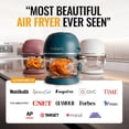 thumbnail image 3 of Non Toxic Air Fryer™ Pro | 9-in-1 Glass Fryer Self-Cleaning 5 Quart Rotisserie and Tumbler 400F Vortex For Even Cooking, BPA-Free Teflon Free, Recrisp, Roast, Bake, Black, 3 of 5