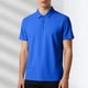 thumbnail image 1 of Blusa y camisa de manga corta con cuello vuelto para hombre, color liso, informal, holgada, a la moda, de seda helada, sin costuras, transpirable, elástica, con botones, de cedro, blusa de manga corta, 1 of 6
