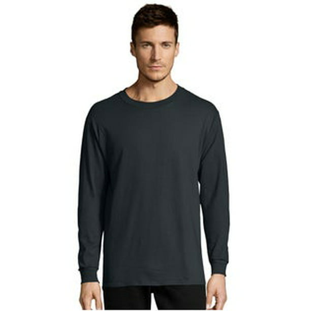 Hanes - Hanes Men's ComfortSoft Long Sleeve T-shirt 4 Pack - Walmart ...