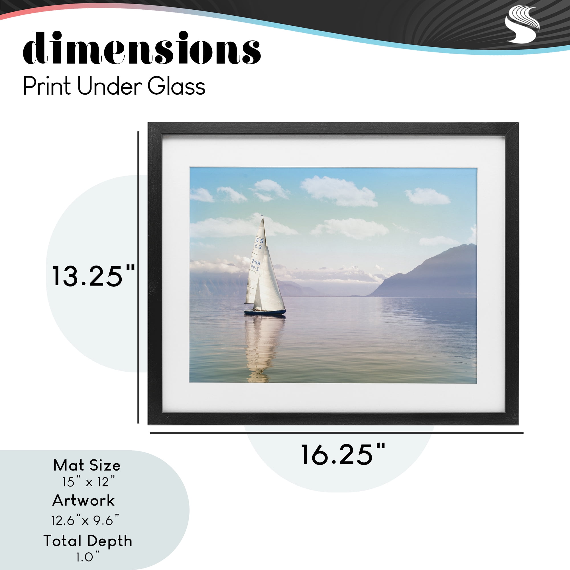 Stupell Industries Ocean Sails Lounging Black Framed Print Under Glass, design by Marcus Prime