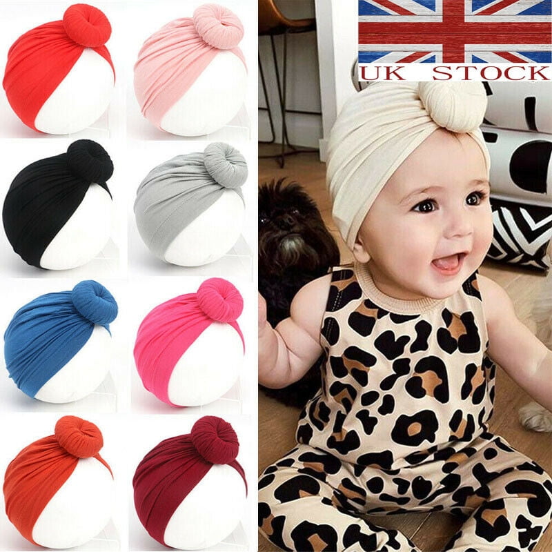 2 PCS Womens & Kids Baby Elastic Bows Bunny Ears Turban Hair Headband Headwear 