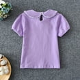 thumbnail image 4 of Yindaity Girls' Cotton Tee Little Girls Clothes Purple,3-4 Years, 4 of 4