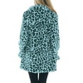 thumbnail image 4 of Xyxonk Women's Leopard Print Coat Faux Fur Long Sleeves Fall Winter Thickened Coat Double-Sided Velvet Stand Collar Jackets with Pocket Fashion Plush Zipper Outwear,Green M, 4 of 5
