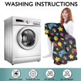 thumbnail image 6 of Wearable Oversized Blanket,Multicolor Controllers Games Icons Black Pattern Wearable Blanket Hoodie for Adults,Cozy Hooded Blankets with Super Pockets,Super Warm Fuzzy Pullover for Women & Men, 6 of 6