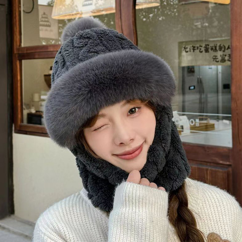 Women Electric Heated Warm Hat Neck Warmer Usb Winter Balaclava Sport Supplies (Light Grey)