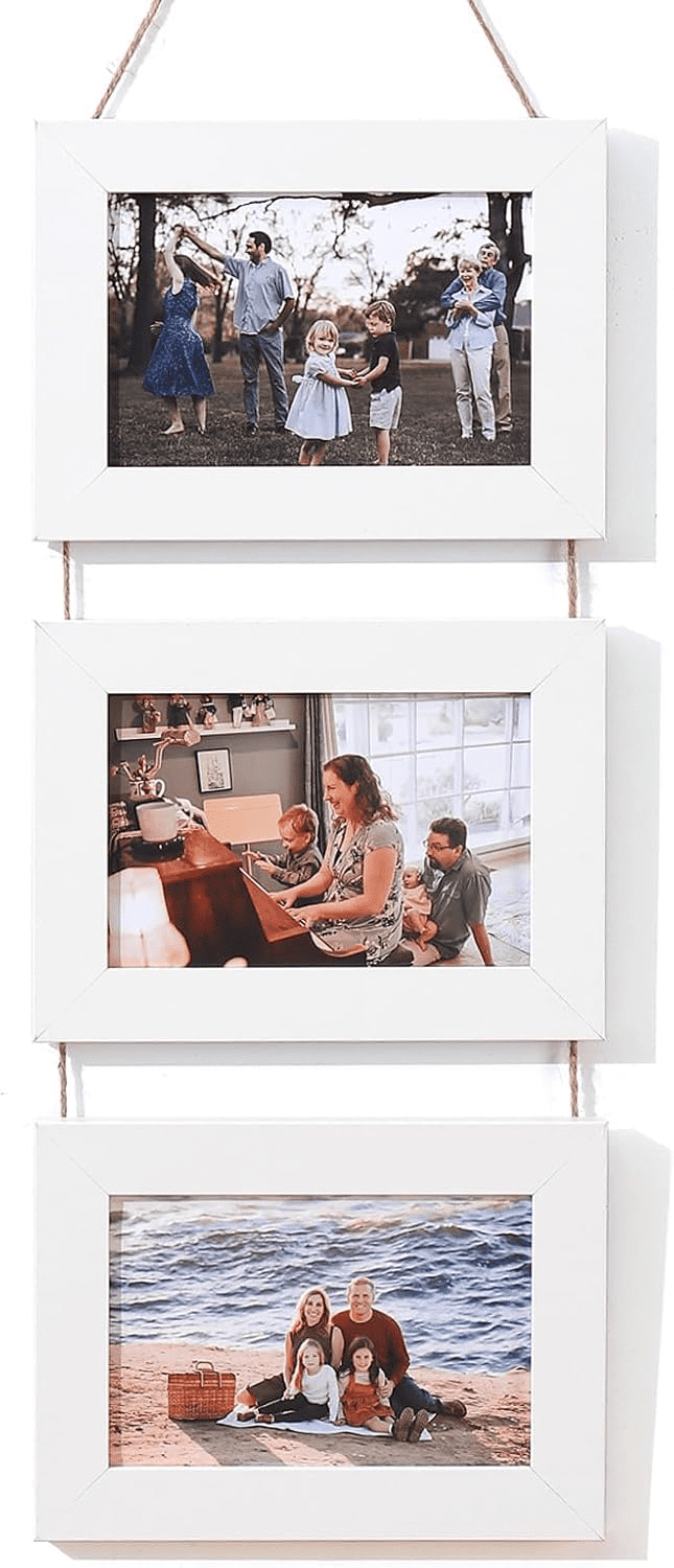Prinz At Home 3-Opening Collage Picture Frame with Faux Greenery