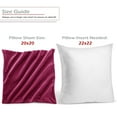 thumbnail image 3 of Nestl Velvet Throw Pillow Covers Solid Square Soft Decorative Pillow Cover for Sofa, 18" x 18", Magenta, Pack of 2, 3 of 8